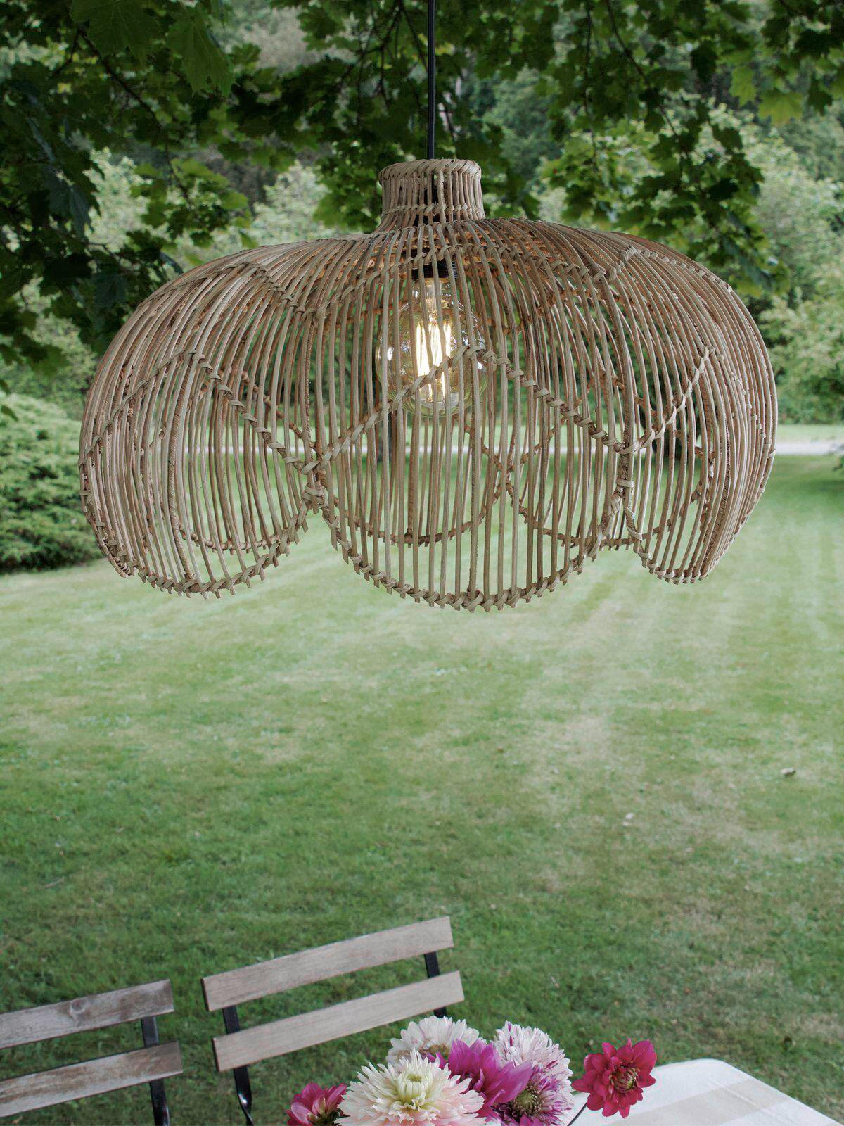 AUßENHÄNGELEUCHTE Belle 53/32/53 cm  - Beigebraun, Natur, Naturmaterialien (53/32/53cm) - PR Home