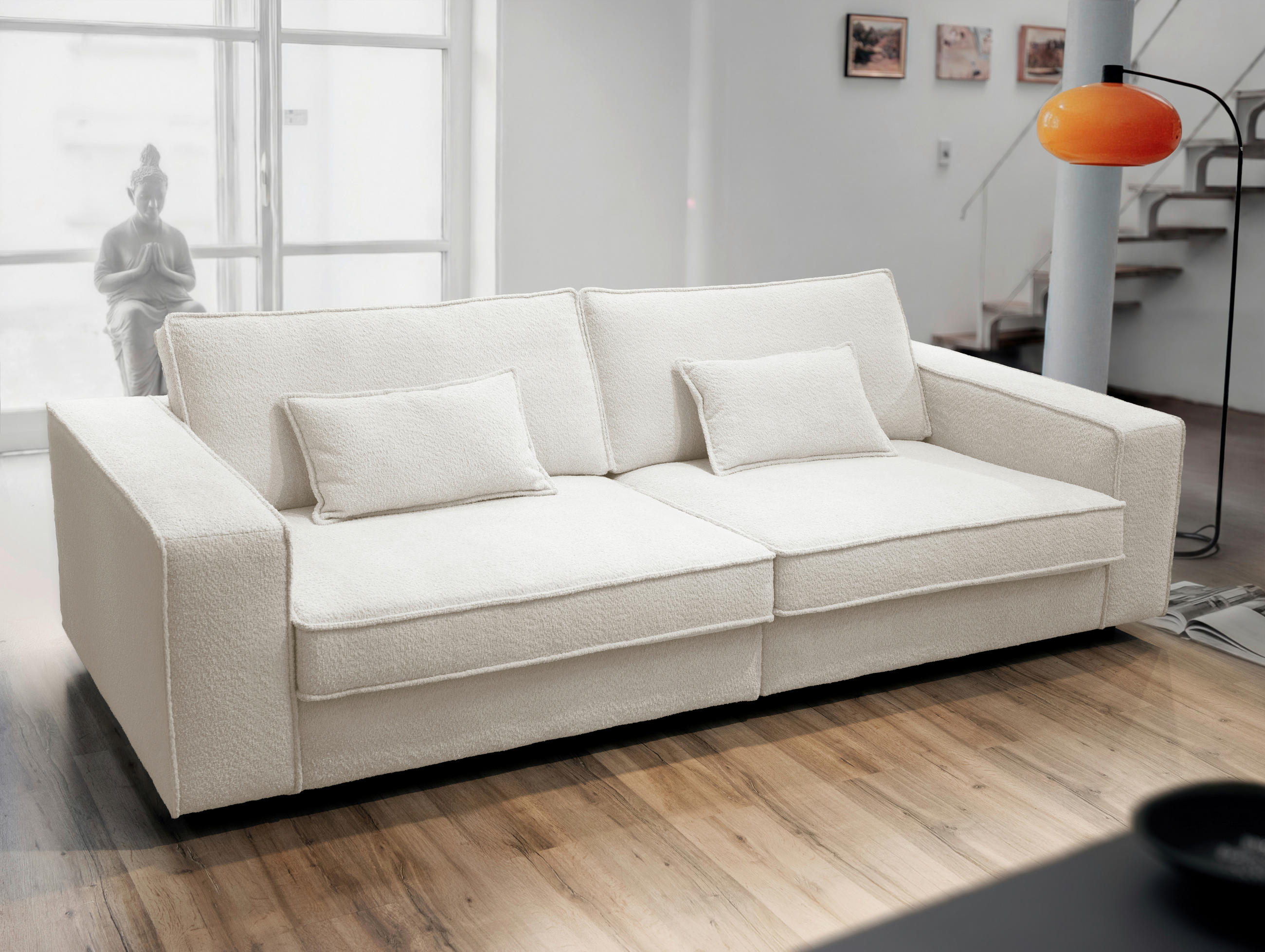 Livetastic POHOVKA BIG SOFA, plast, textil, kompozitní dřevo, krémová