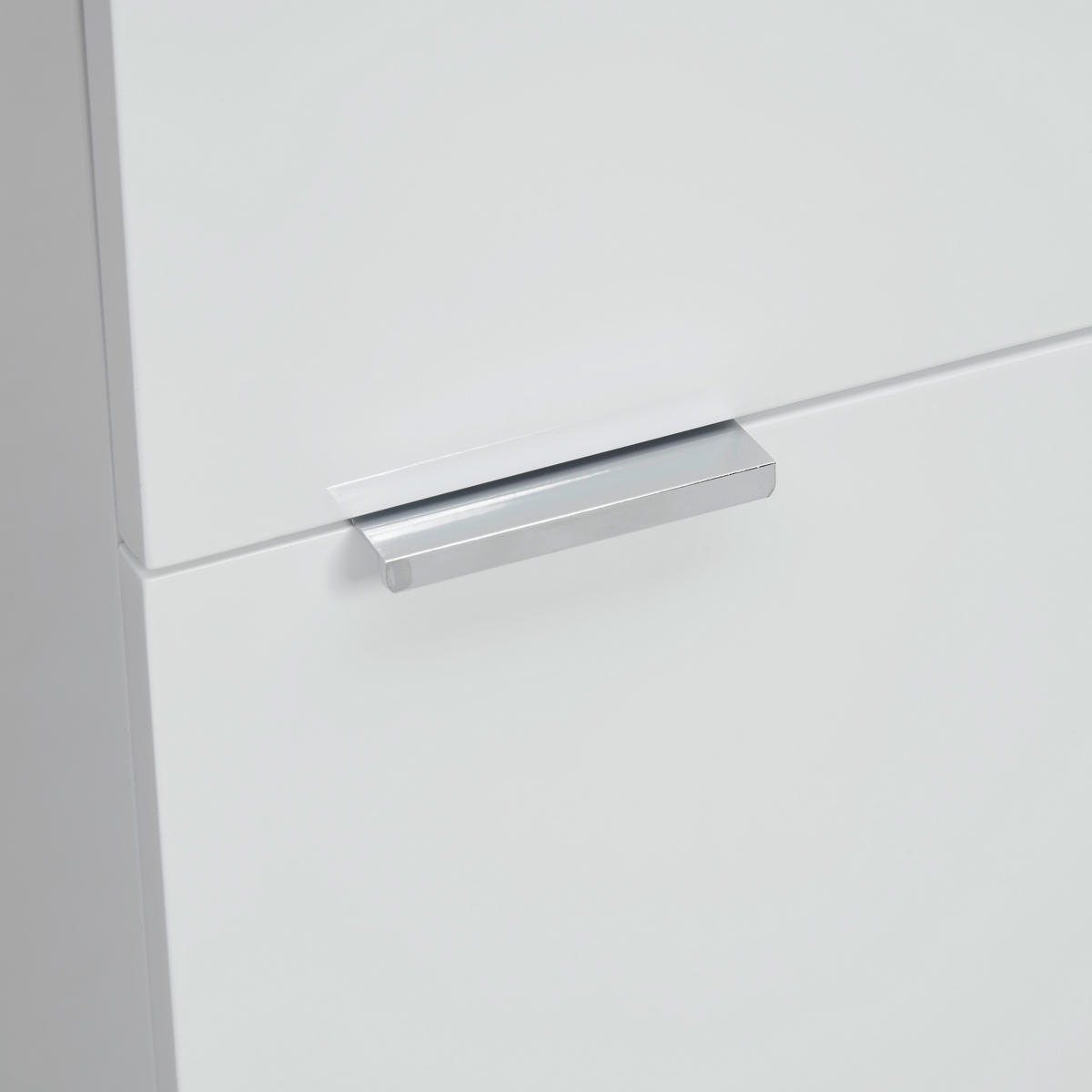 SCHREIBTISCH  Weiß, Nickelfarben, Weiß Hochglanz Stauraum  - Chromfarben/Weiß Hochglanz, MODERN, Holzwerkstoff/Metall (150/76/74cm) - MID.YOU