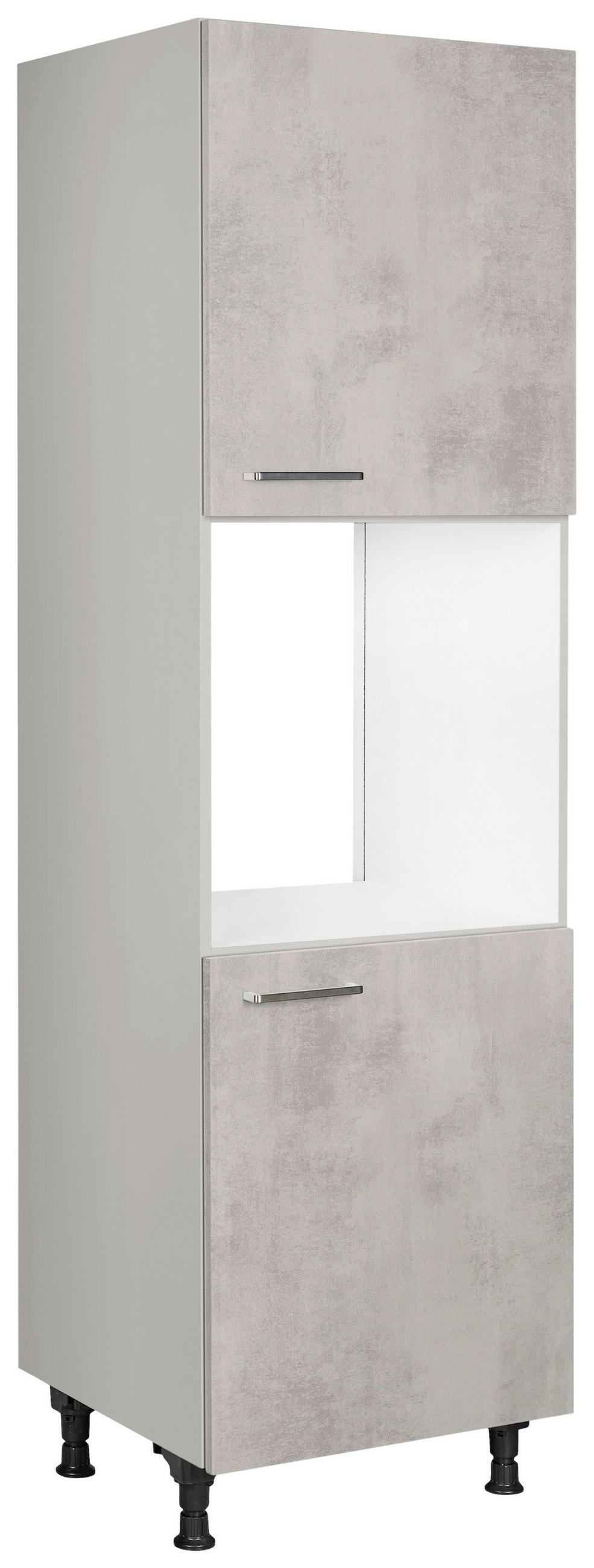 GERÄTEUMBAUSCHRANK 60/216,6/58 cm  in Hellgrau  - Edelstahlfarben/Hellgrau, MODERN, Holzwerkstoff/Metall (60/216,6/58cm) - Nobilia