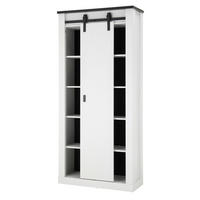 GARDEROBENSCHRANK  in 93/201/38 cm  - Anthrazit/Schwarz, Design, Holzwerkstoff/Metall (93/201/38cm) - Modante