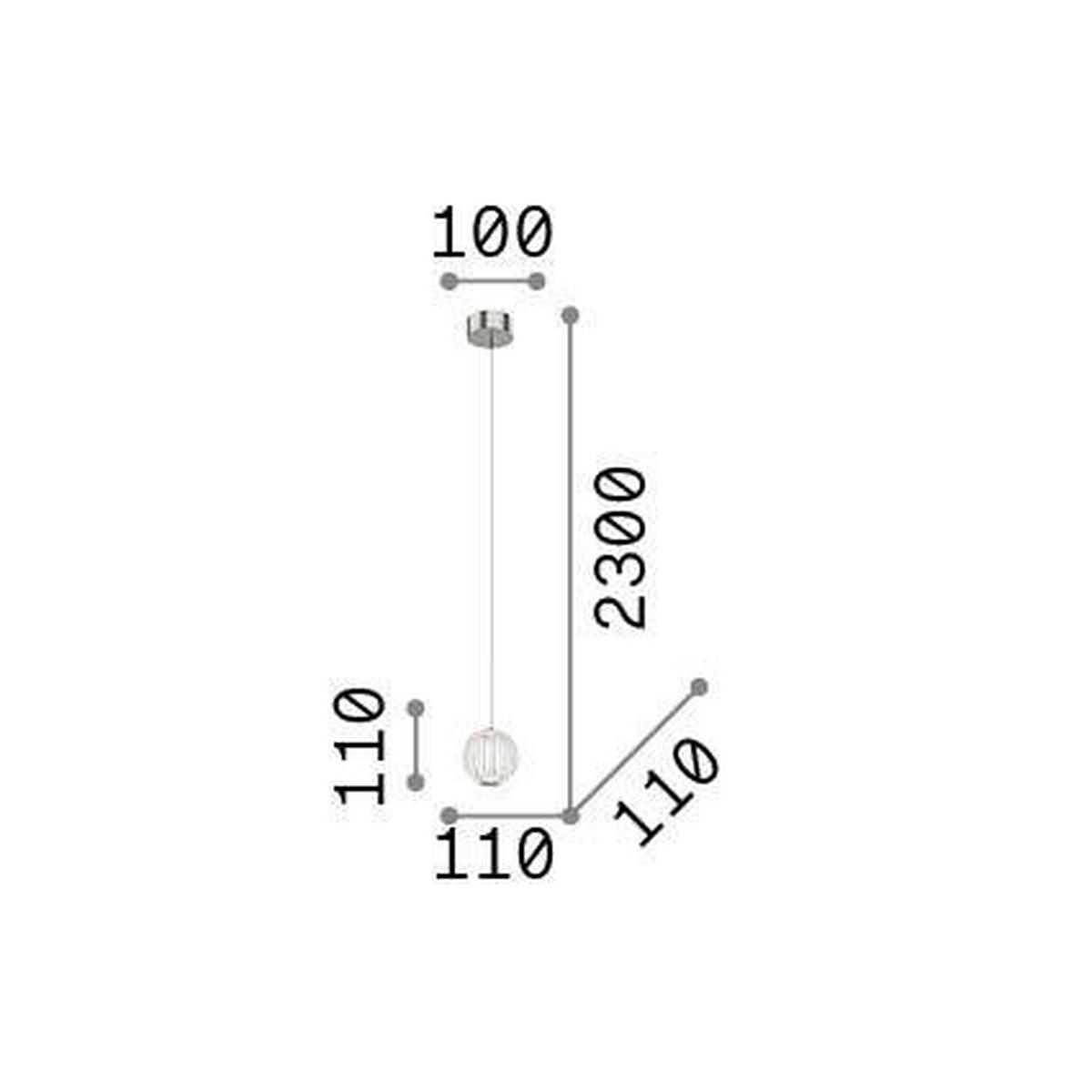 HÄNGELEUCHTE 11/230 cm  - Klar, KONVENTIONELL, Kunststoff/Metall (11/230cm)