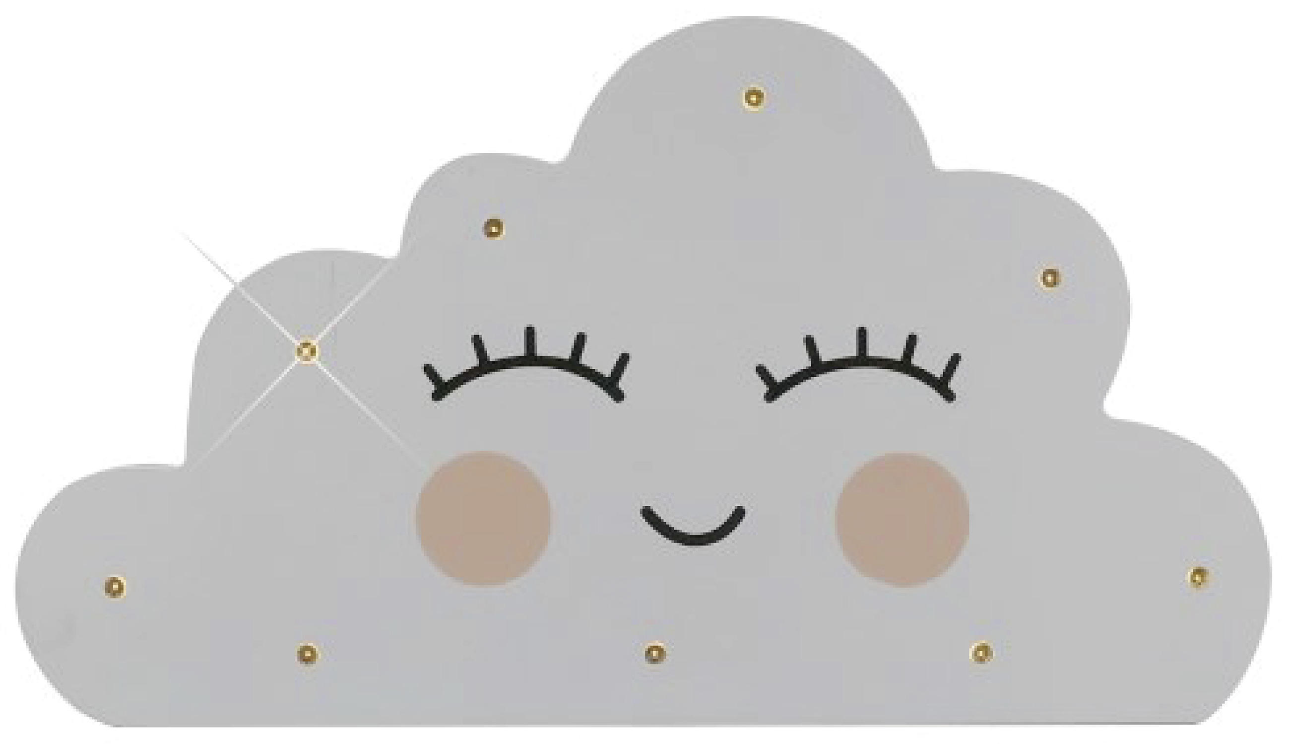 DJEČJE NOĆNO SVJETLO Smile - bijela/ružičasta, Trend, drvni materijal (24/13,5cm) - My Baby Lou