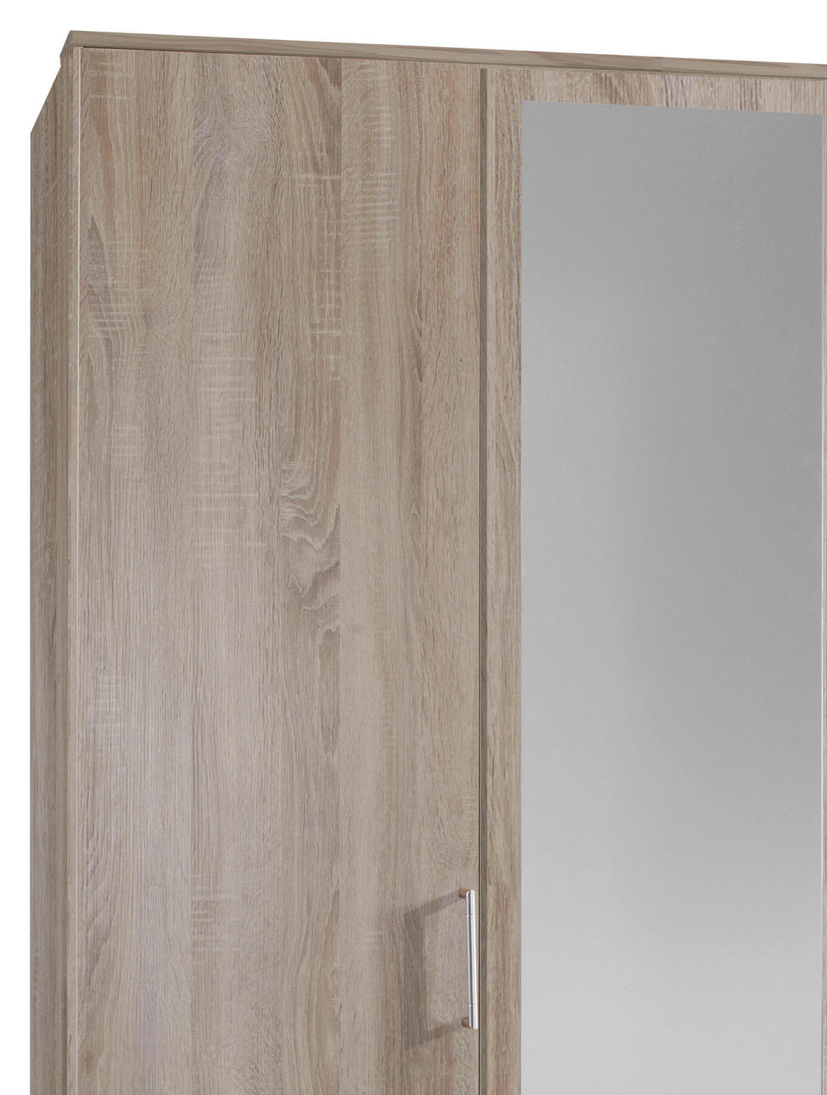 DREHTÜRENSCHRANK in Eichefarben  - Eichefarben/Alufarben, Konventionell, Glas/Holzwerkstoff (135/199,5/58cm) - MID.YOU
