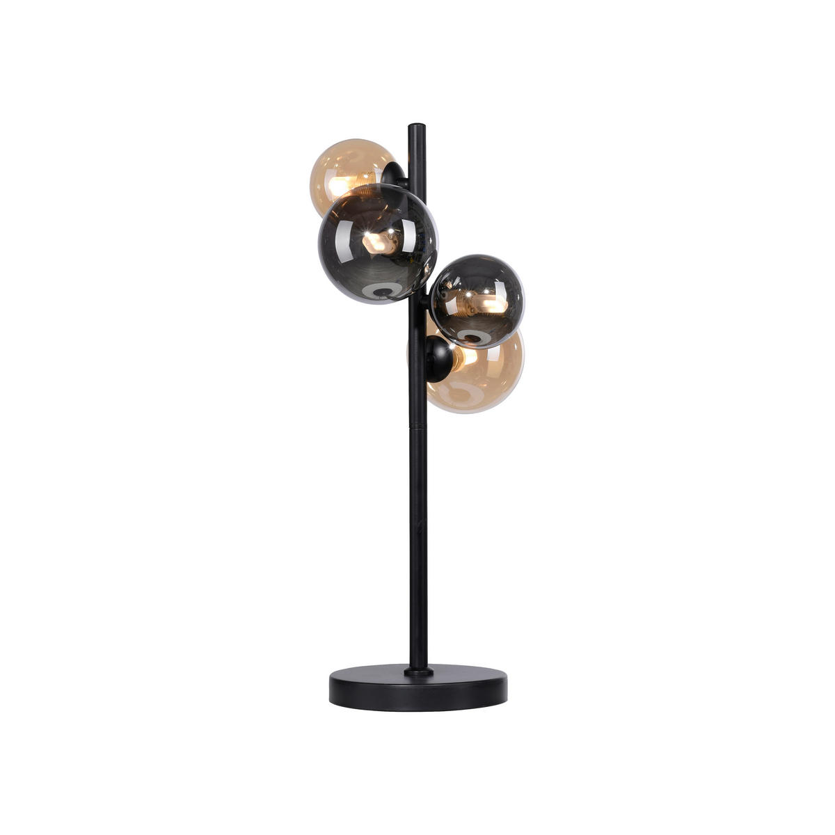 STOLNÍ LED LAMPA, 24/24/48 cm - černá, Trend, kov/plast (24/24/48cm)