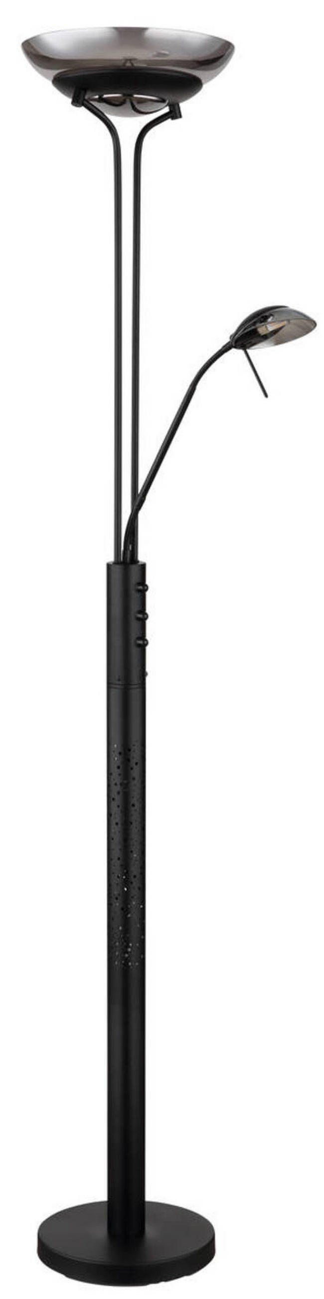 LED-STEHLEUCHTE - Schwarz, Design, Glas/Metall (40/180cm) - Globo