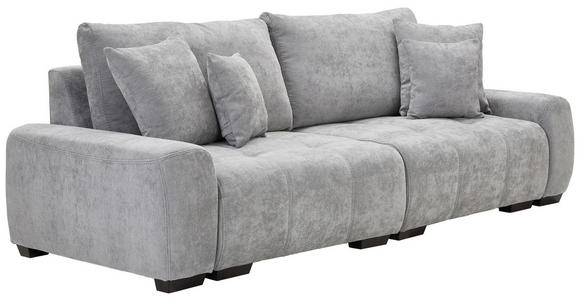 BIGSOFA Chenille Hellgrau - Dunkelbraun/Hellgrau, KONVENTIONELL, Kunststoff/Textil (250/100/90cm) - Carryhome