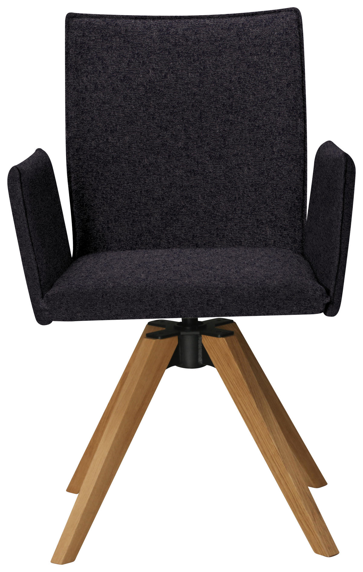 ARMLEHNSTUHL  in Samt  - Eichefarben/Anthrazit, KONVENTIONELL, Holz/Textil (64/91/61cm) - Moderano
