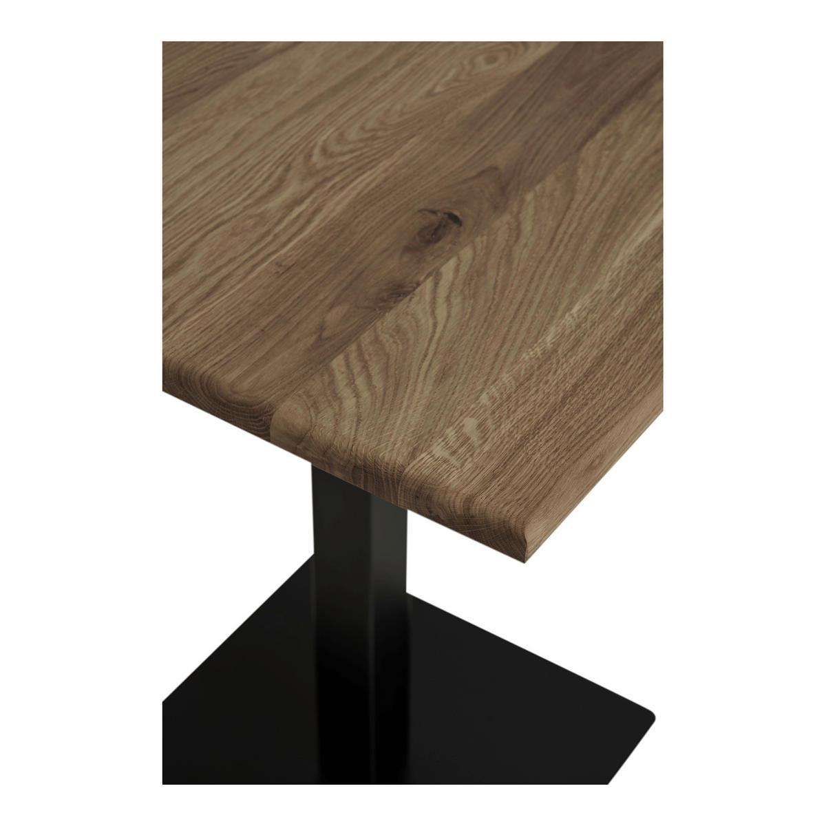 BISTROTISCH Eiche Eiche dunkel  - Eiche dunkel/Schwarz, MODERN, Holz/Metall (70/75/70cm) - MID.YOU