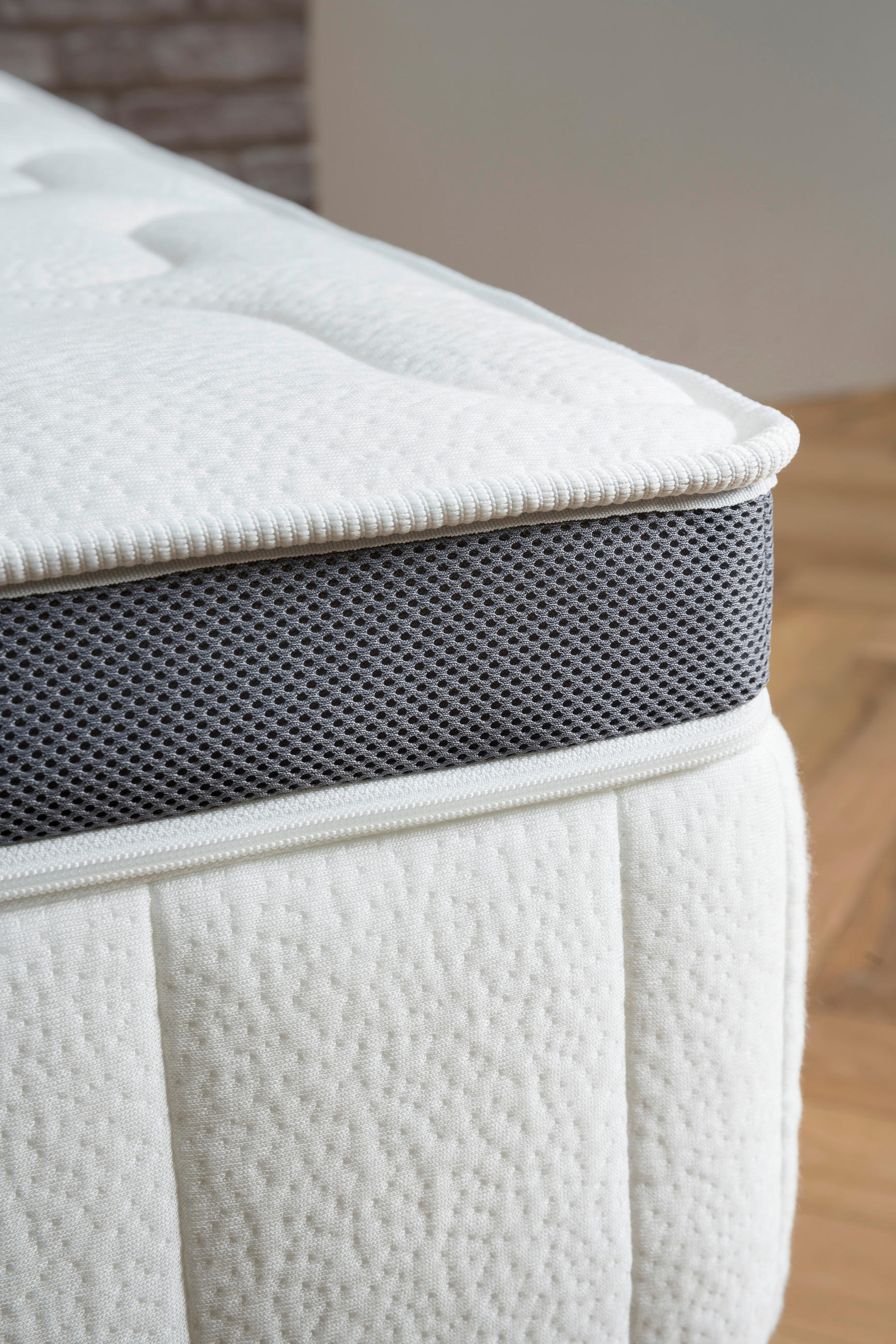 Thumbnail - Novel Taschenfederkernmatratze, Grauweiß, Textil, H5, 280x200 cm, Reach, DIN EN ISO 14001, DIN EN ISO 9001, Härtegradaus...