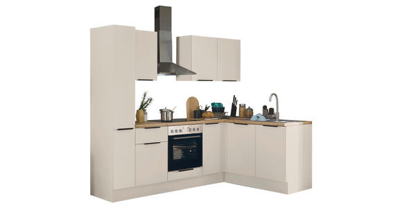 ECKKÜCHE 240/165 cm  in Kaschmir  - Kaschmir/Schwarz, Basics, Holzwerkstoff/Metall (240/165cm) - Xora