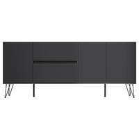 SIDEBOARD Posseik Industrial 177/75,8/42 cm 2 Schublade(n)  - Graphitfarben/Schwarz, Design, Holzwerkstoff/Metall (177/75,8/42cm) - MID.YOU
