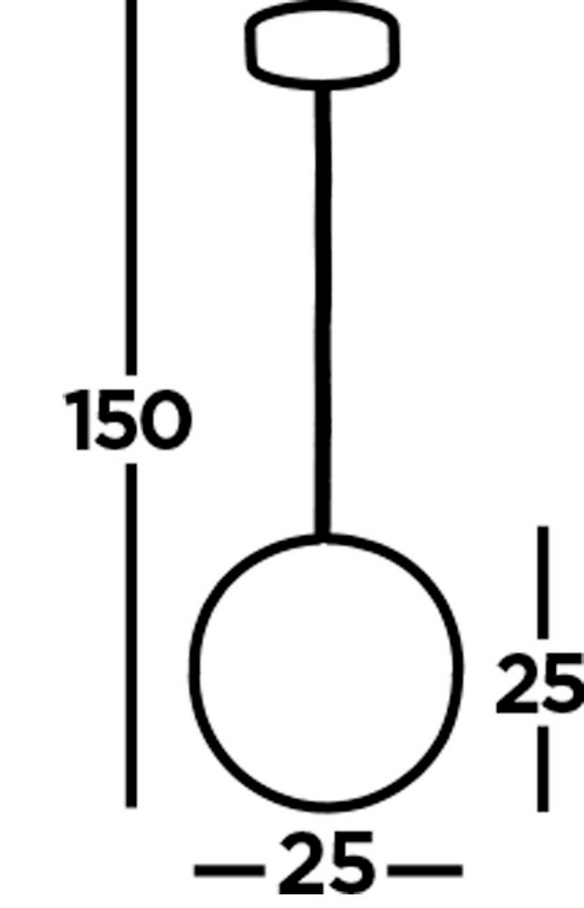 LED-HÄNGLAMPA Marbles 25/150 cm  - kromfärg, Modern, metall/glas (25/150cm)