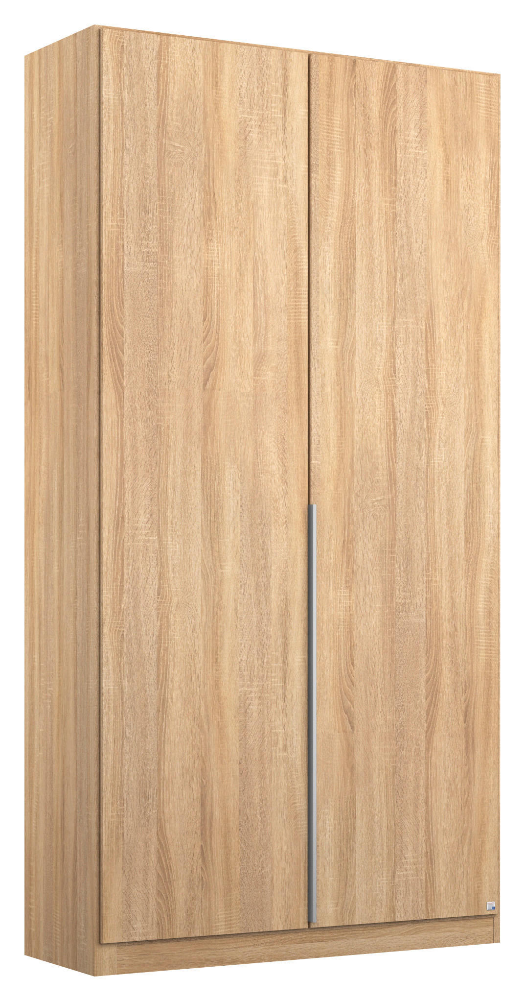 DREHTÜRENSCHRANK 91/229/54 cm,  in Sonoma Eiche, 2 Tür(en)  - Alufarben/Sonoma Eiche, MODERN, Holzwerkstoff/Metall (91/229/54cm) - Rauch Möbel