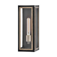 WANDLEUCHTE Shaw 38,1/14,9/15,1 cm  - Schwarz/Bronzefarben, KONVENTIONELL, Glas/Metall (38,1/14,9/15,1cm) - Elstead Lighting
