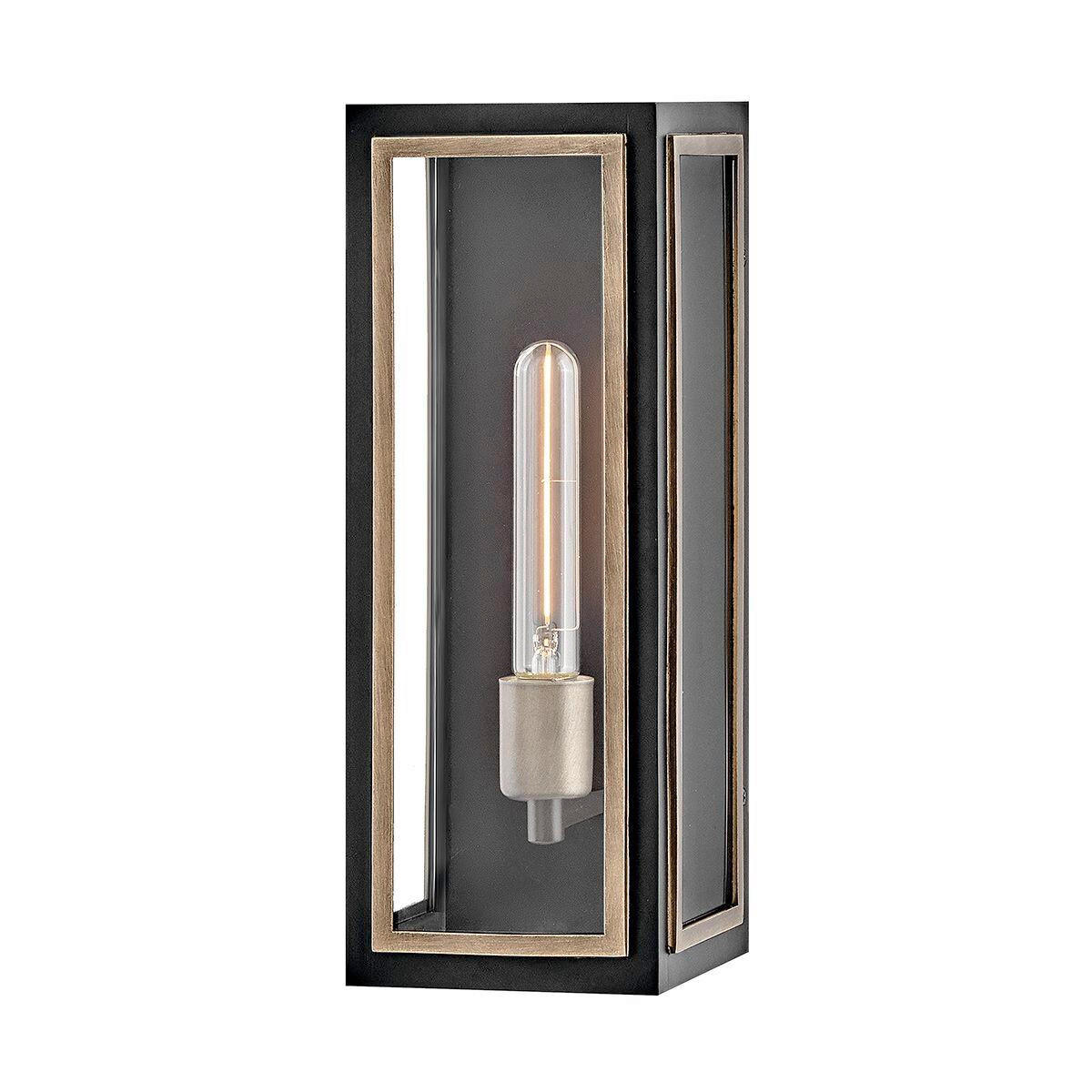 WANDLEUCHTE Shaw 38,1/14,9/15,1 cm  - Schwarz/Bronzefarben, KONVENTIONELL, Glas/Metall (38,1/14,9/15,1cm) - Elstead Lighting
