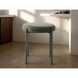 HOCKER Webstoff Olivgrün  - Olivgrün, Basics, Textil/Metall (43,5/48/43,5cm) - Xora