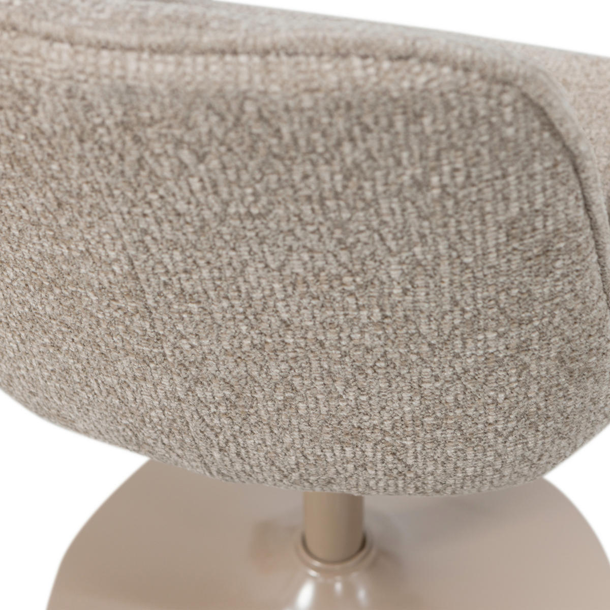 BARHOCKER Webstoff Sandfarben Gusseisen  - Sandfarben, MODERN, Textil/Metall (45/110/50cm) - Livetastic