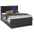 BOXSPRINGBETT 140/200 cm,  in Anthrazit  - Anthrazit/Schwarz, Design, Holz/Textil (140/200cm) - Xora