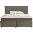 BOXSPRINGBETT 180/200 cm  in Beige  - Beige/Schwarz, Design, Kunststoff/Textil (180/200cm) - Xora