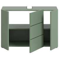 WASCHBECKENUNTERSCHRANK 82/56/34 cm  - Schwarz/Grün, MODERN, Holzwerkstoff/Kunststoff (82/56/34cm) - MID.YOU