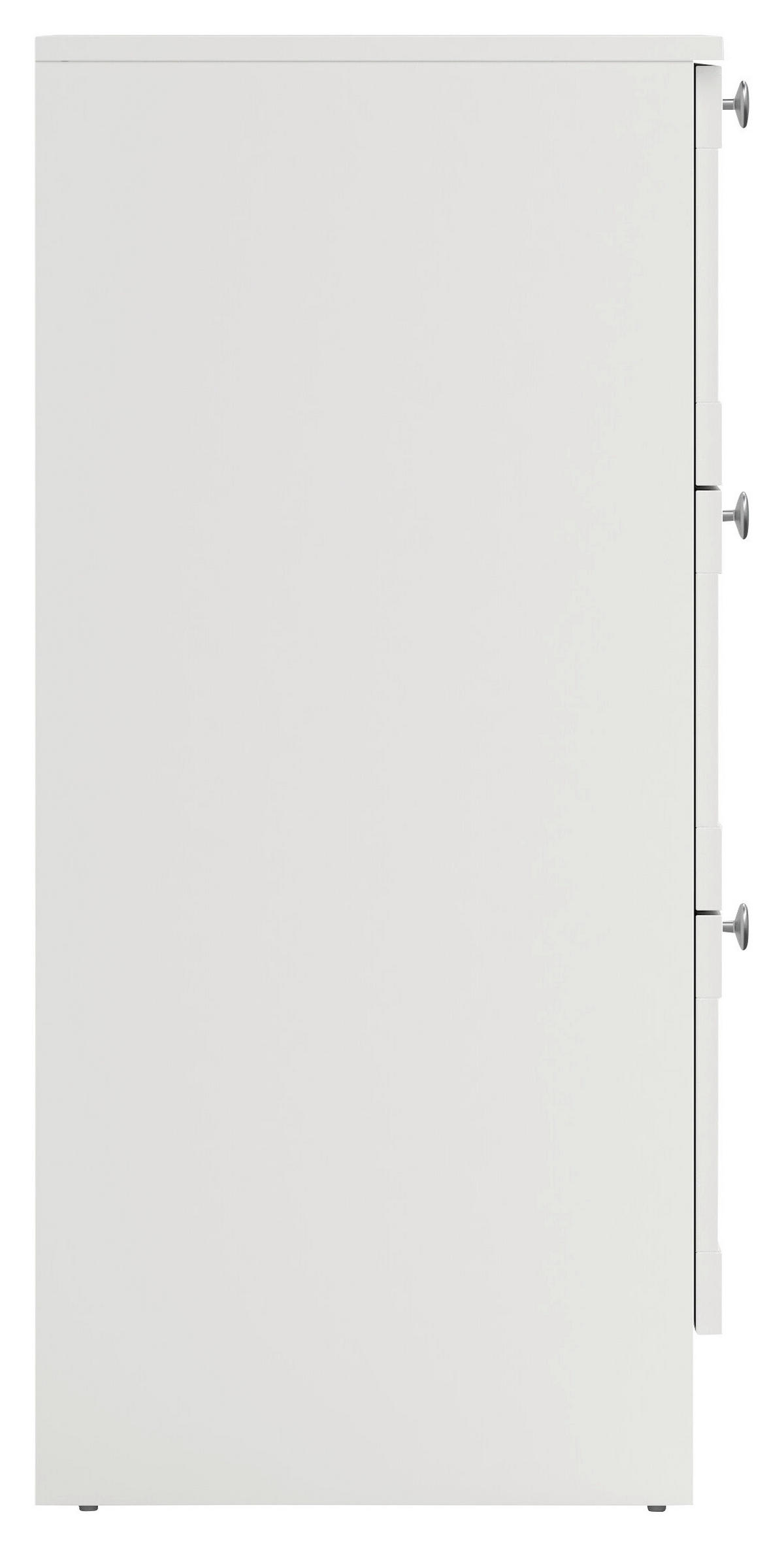 KOMODA, bílá, 70,2/88,95/41,5 cm - bílá/barvy stříbra, Moderní, kov/kompozitní dřevo (70,2/88,95/41,5cm) - MID.YOU