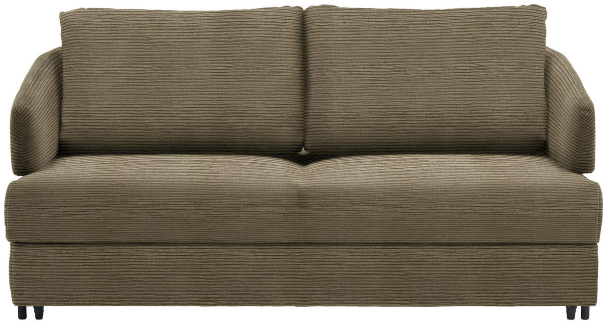 SCHLAFSOFA in Textil Braun  - Schwarz/Braun, Design, Textil/Metall (172/76-89/112-120cm) - Bali