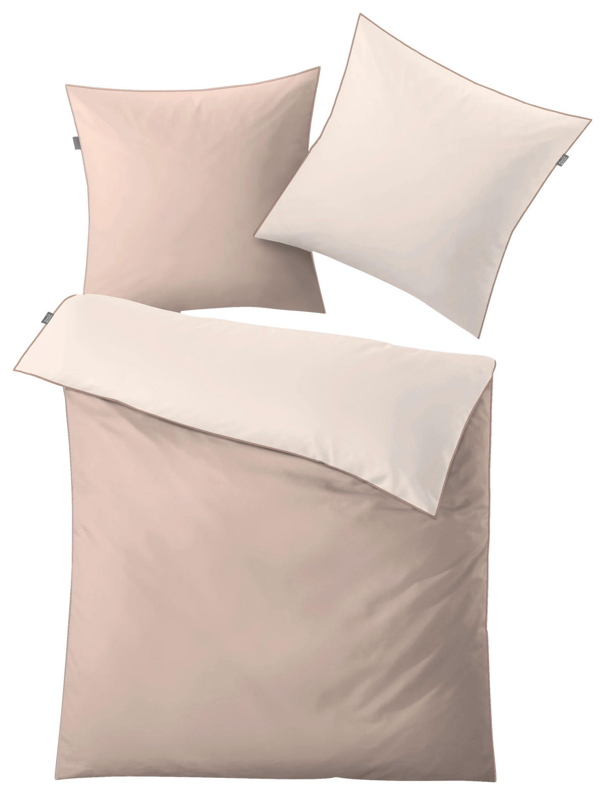 WENDEBETTWÄSCHE Linda Makosatin 135/200 cm  - Beige, KONVENTIONELL, Textil (135/200cm) - Kleine Wolke