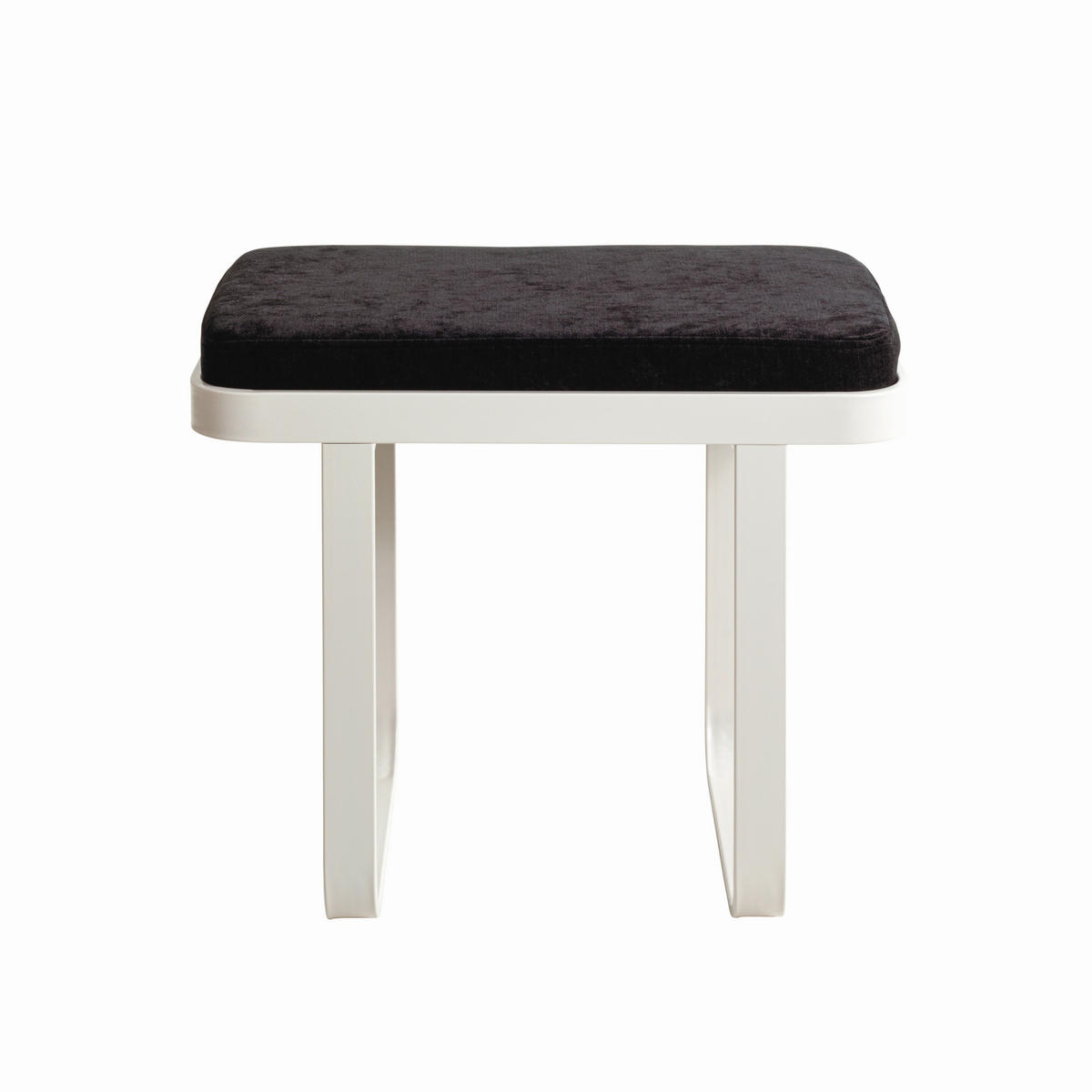 SITZBANK 56/48/36 cm Mikrofaser Creme, Schwarz  - Creme/Schwarz, KONVENTIONELL, Textil/Metall (56/48/36cm)