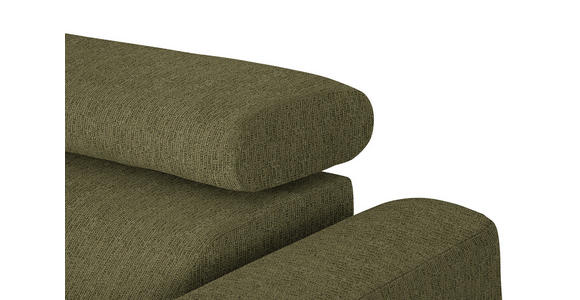 ECKSOFA in Webstoff Olivgrün 205/280 cm - Schwarz/Olivgrün, Design, Textil/Metall (205/280cm) - Xora