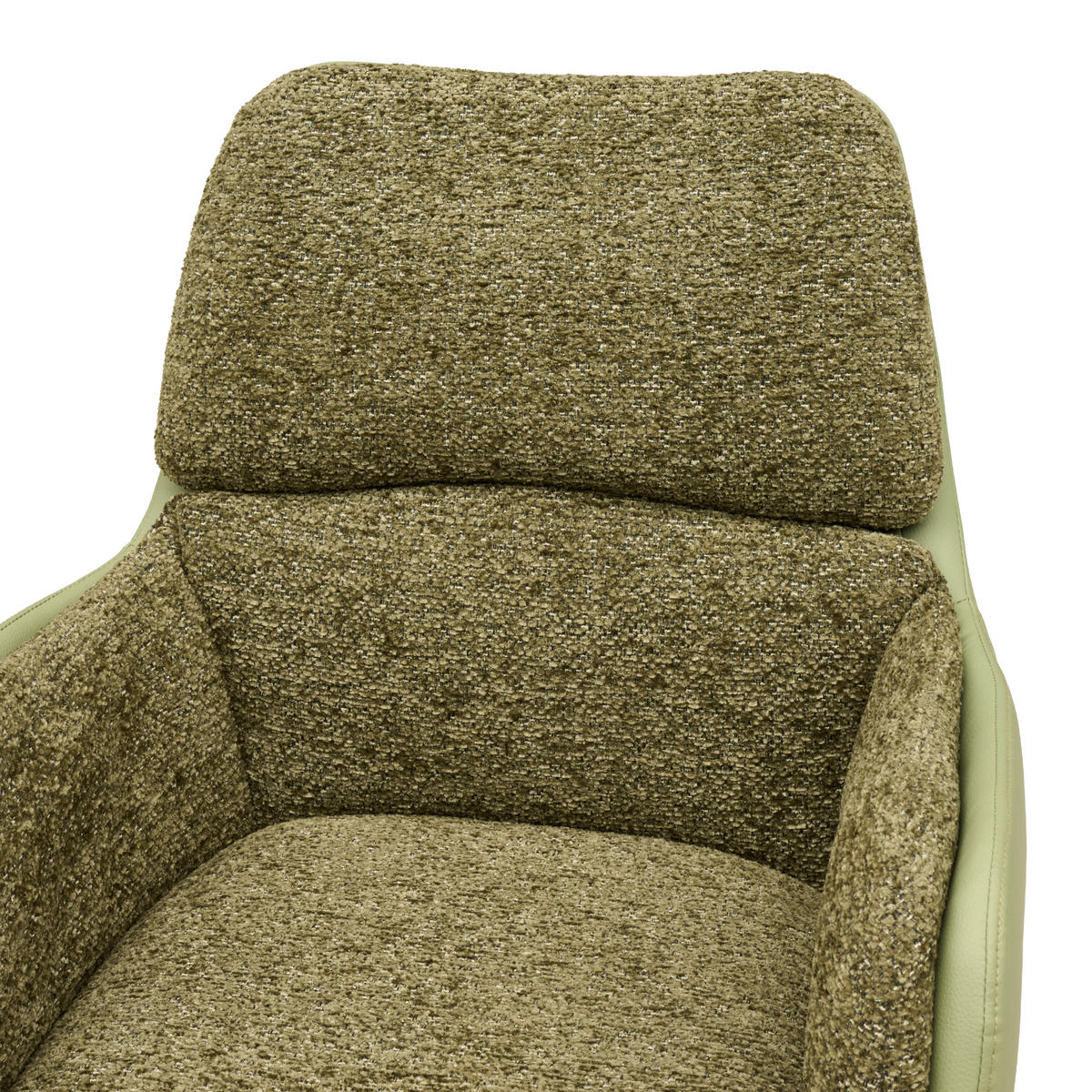 ARMLEHNSTUHL  Sitzfläche 360° drehbar Webstoff  - Schwarz/Grün, Modern, Textil/Metall (61/91/65cm) - MID.YOU