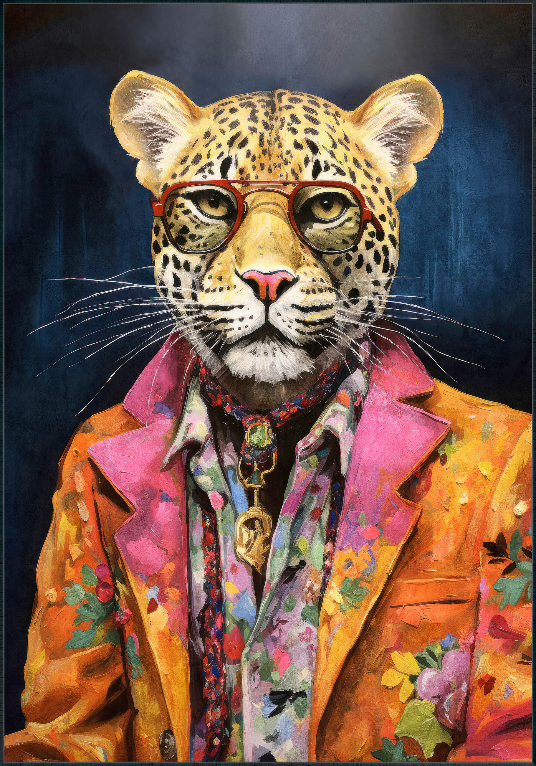 KUNSTDRUCK Tiere 70/100 cm  - Multicolor/Schwarz, Trend, Holz/Kunststoff (70/100cm) - Monee