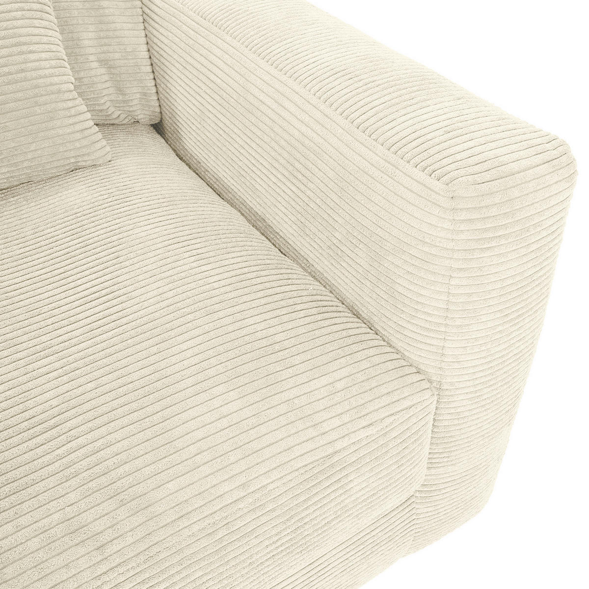 NAGY KANAPÉ textil natúr színű  - natúr színű/fekete, Konventionell, műanyag/textil (260/66/115cm) - MID.YOU