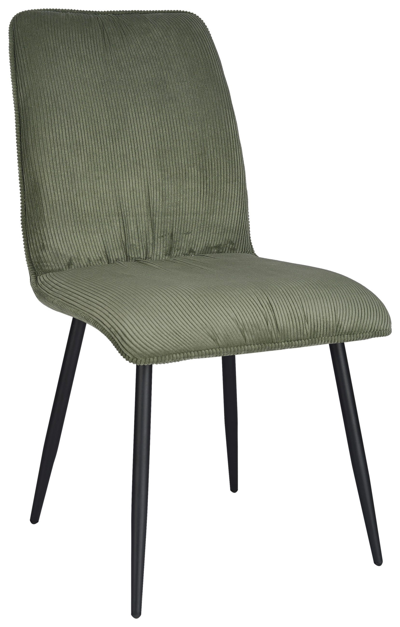 STUHL   Cord  Grün, Schwarz  - Schwarz/Grün, Design, Textil/Metall (49/90/61cm) - Stylife
