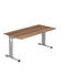 SCHREIBTISCH - Silberfarben/Zwetschgefarben, KONVENTIONELL, Holzwerkstoff/Metall (160/65-85/80cm) SCHREIBTISCH - Silberfarben/Zwetschgefarben, KONVENTIONELL, Holzwerkstoff/Metall (160/65-85/80cm)