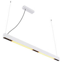 LED-HÄNGELEUCHTE 119/7/120 cm  - Weiß, Design, Glas/Kunststoff (119/7/120cm) - Globo