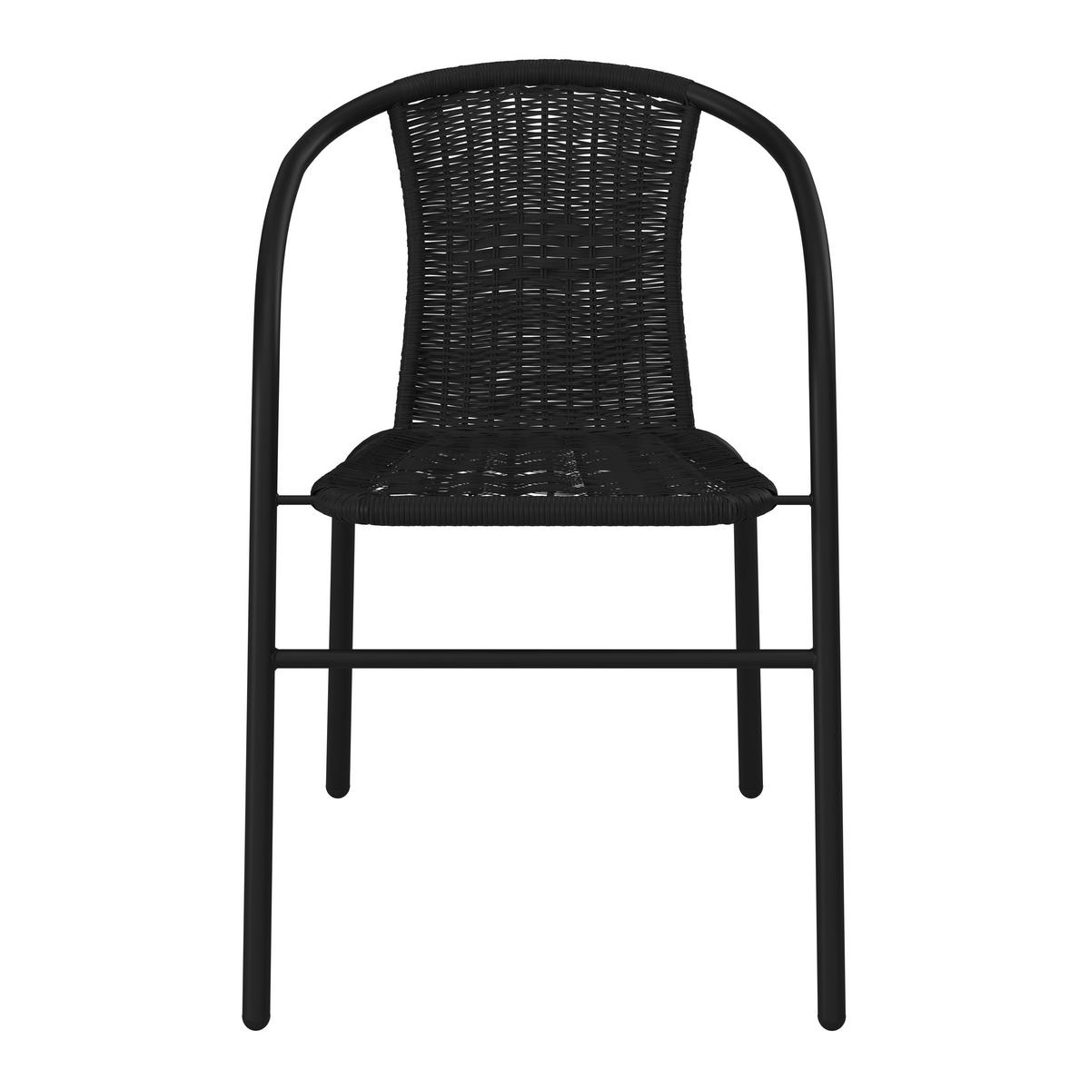 BALKONSET  - Schwarz, MODERN, Glas/Kunststoff (60/52/70/72/60/60cm) - Ambia Garden