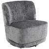 SESSEL in Chenille Grau  - Schwarz/Grau, MODERN, Textil/Metall (65/73/75cm) - MID.YOU