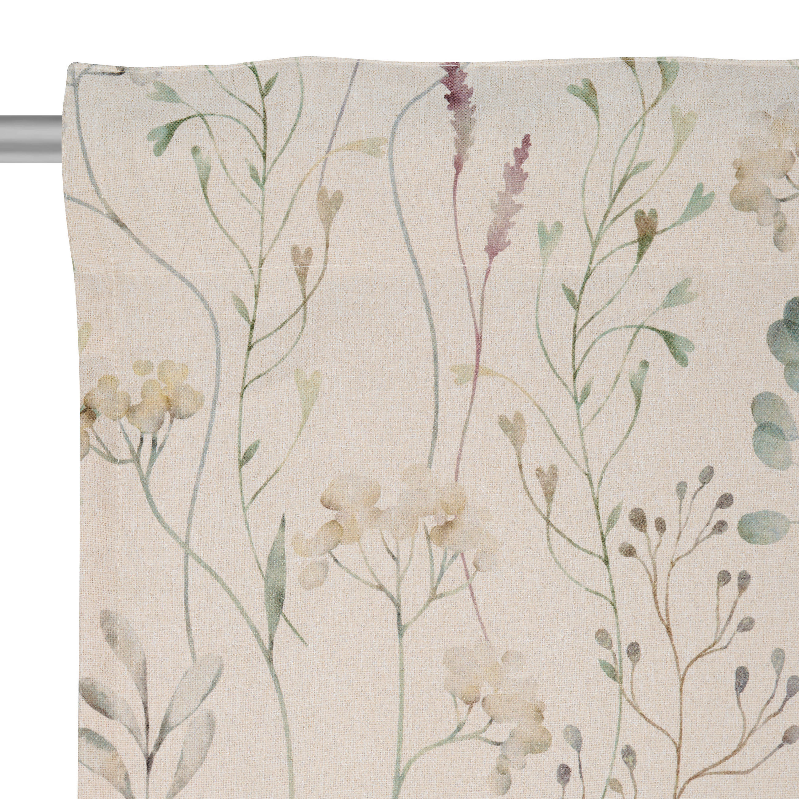 Thumbnail - Esposa Fertigvorhang Aurora, Grün, Textil, Blume, 140x245 cm, Bsci, Oeko-Tex® Standard 100, Global Recycled Standard (Gr...