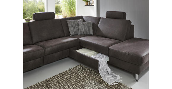 WOHNLANDSCHAFT in Textil Blau - Blau/Alufarben, Design, Textil/Metall (275/242cm) - Dieter Knoll