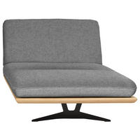 OTTOMANE in Webstoff Grau, Eichefarben  - Eichefarben/Beige, Design, Holz/Textil (114/92/165cm) - Dieter Knoll