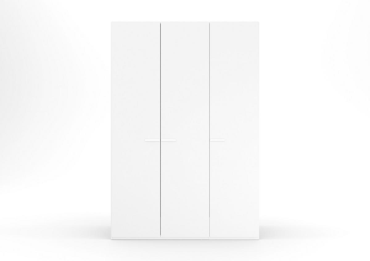 DREHTÜRENSCHRANK in Weiss  - Weiss, Trend, Glas/Holzwerkstoff (151/223/60cm) - Novel