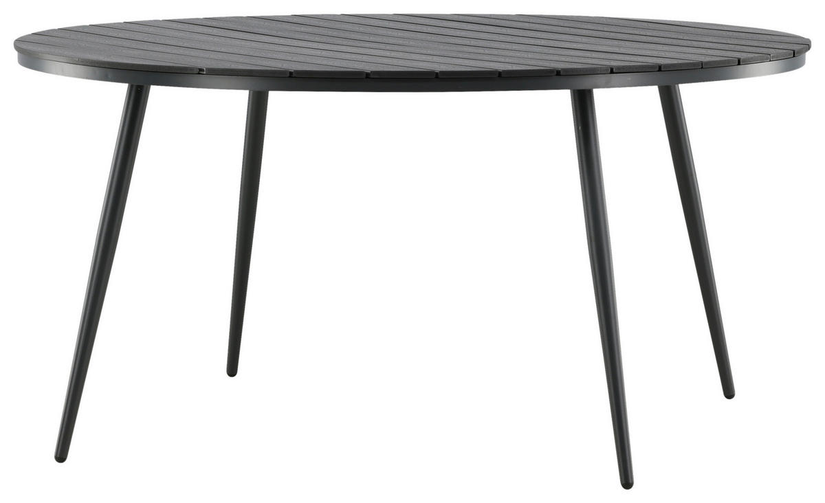 UTEBORD metall, plast rund  - svart, Klassisk, metall/plast (150/150/74cm) - Gardenson