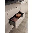 TV-ELEMENT Schwarz, Kaschmir  220/70/38 cm  - Kaschmir/Schwarz, MODERN, Holzwerkstoff/Metall (220/70/38cm) - Carryhome