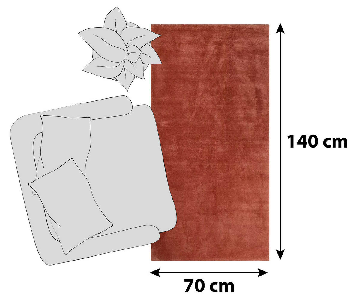 HOCHFLORTEPPICH 70/140 cm ESP-4223-27 Rot  - Rot, Basics, Textil (70/140cm) - Esprit