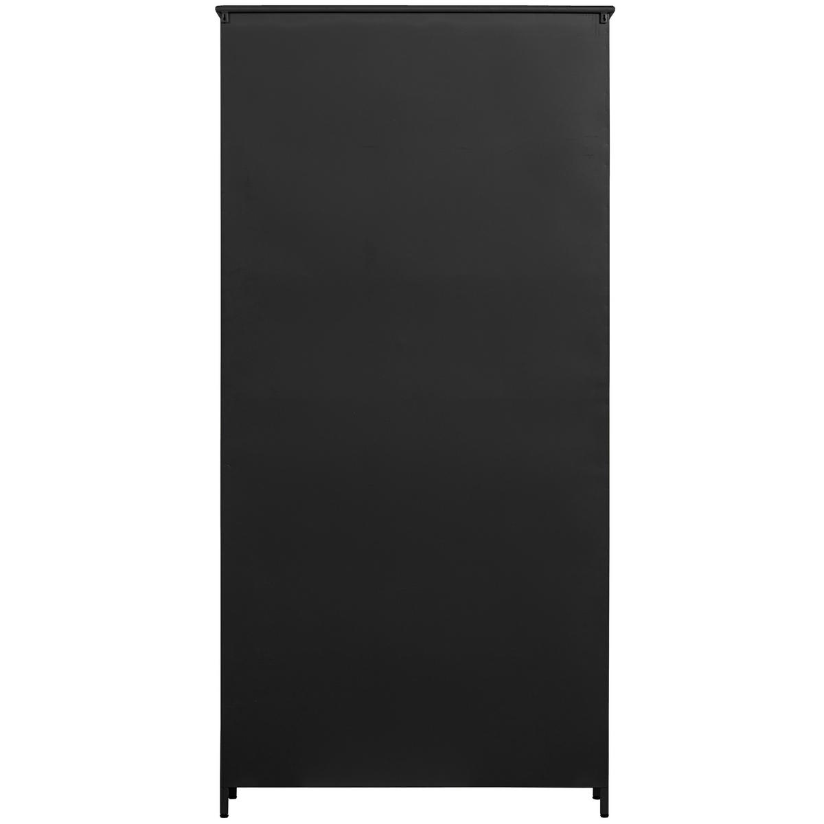 VITRINE in Schwarz  - Schwarz, Design, Glas/Metall (96/200/40cm) - Livetastic