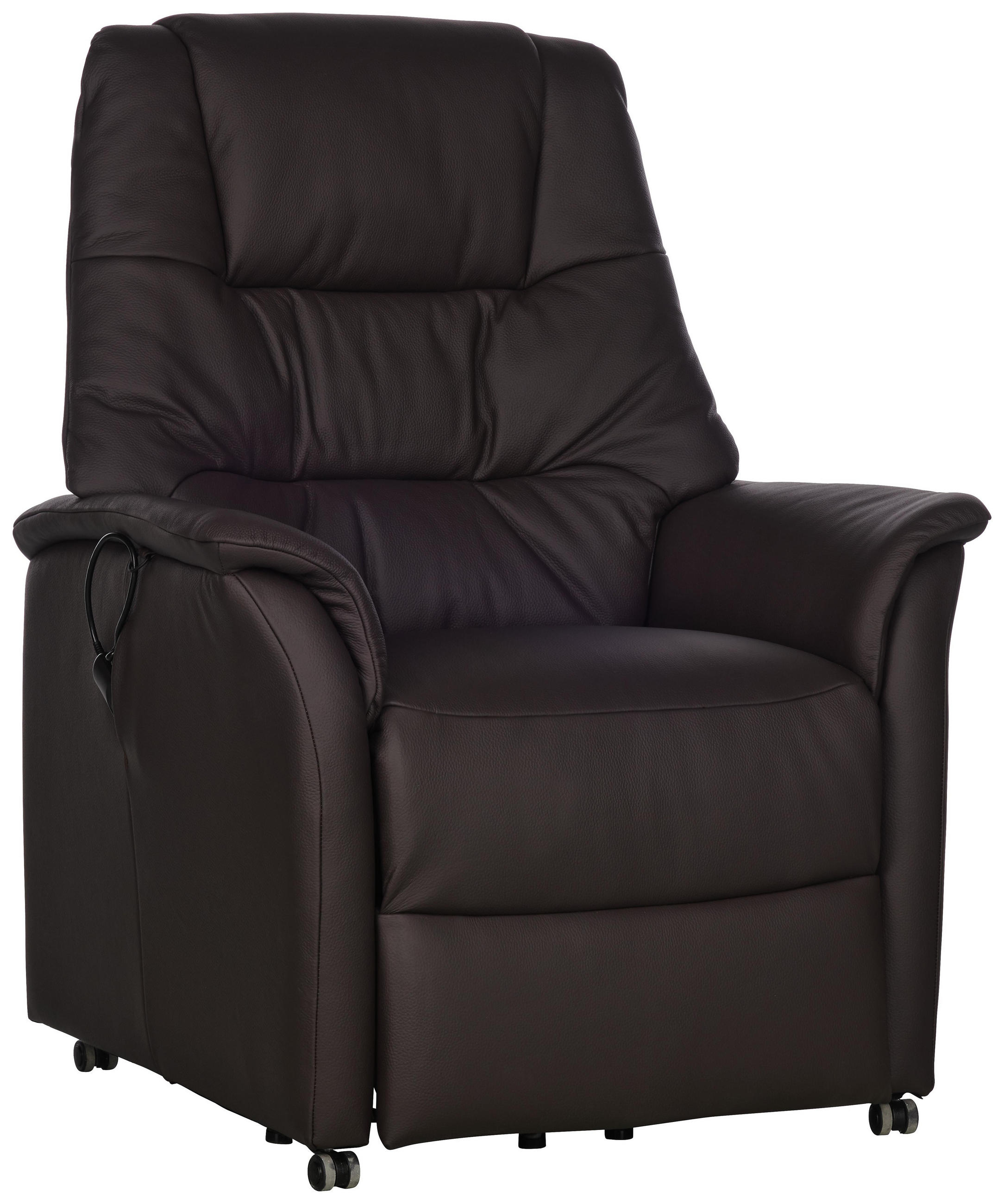 Fernsehsessel in Leder Dunkelbraun