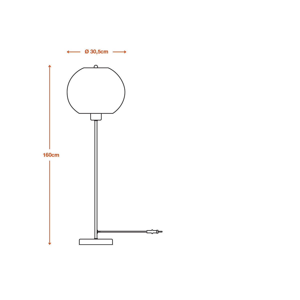 STEHLEUCHTE 30,5/160 cm    - KONVENTIONELL (30,5/160cm) - Ledvance