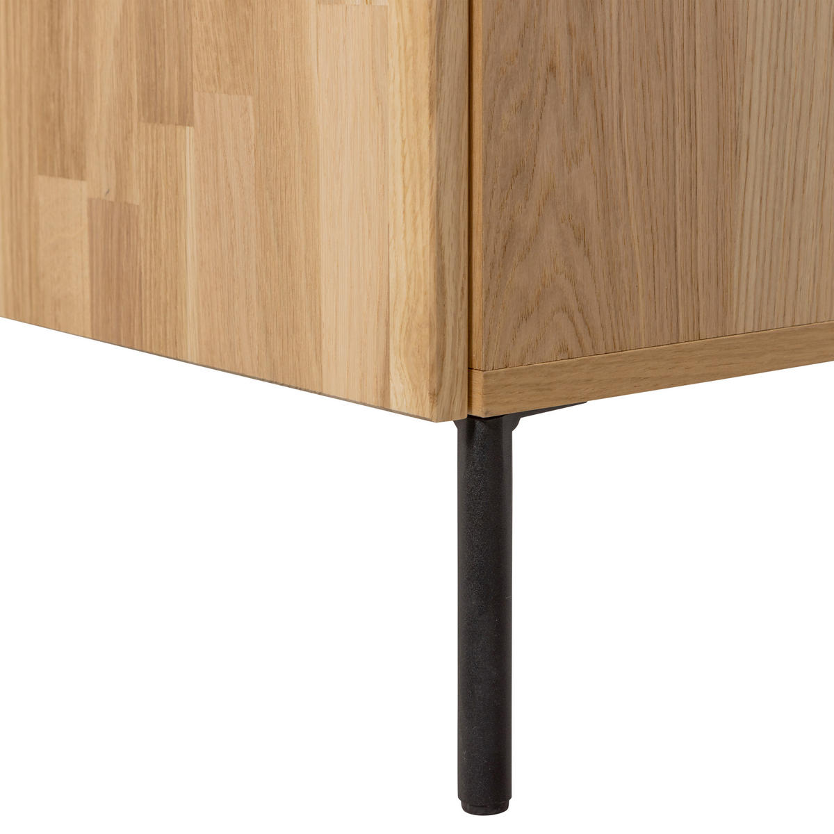 LOWBOARD Gravure 180/56/46 cm   - Schwarz/Naturfarben, Design, Holz/Metall (180/56/46cm) - Livetastic