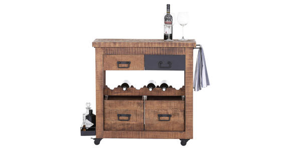 BARWAGEN BARNEY - Schwarz/Naturfarben, KONVENTIONELL, Holz/Holzwerkstoff (97/43/85cm) - Landscape